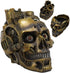 Ebros Gift Mad Max Steampunk Geared Cyborg Robotic Skull Decorative Box Figurine Skull Bowl Container Jewelry Trinket Storage Stash Box Or Pen Mak...