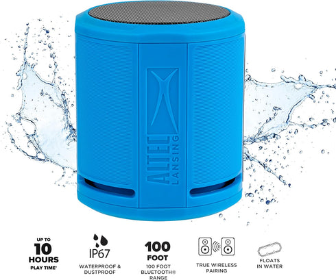 Altec Lansing HydraOrbit - Waterproof Bluetooth Speaker, Lightweight & Portable Speaker for Travel & Outdoor Use, Royal Blue...