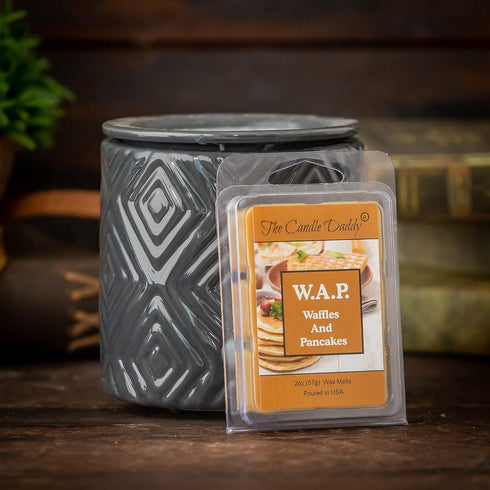 The Candle Daddy W.A.P. - Waffles and Pancakes - Waffles and Pancakes with Syrup and Butter Scented Melt - Maximum Scent Wax Cubes/Melts - 1 Pack ...