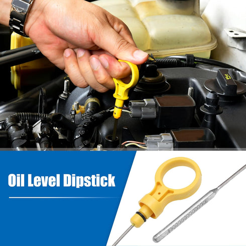 X AUTOHAUX Engine Oil Level Indicator Dipstick for Chevrolet Express 1500 2003-2014 for Chevrolet Express 2500 2003-2006 Yellow...