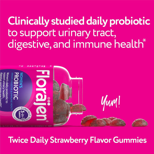 Florajen Women's Probiotic, Daily Gummies for Urinary Health, Immune Support, and Digestive Supplement, 40 Gummies...