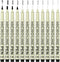 KERIFI Micro-Pen Fineliner Ink Pens, 12 Pack Black Micro Fine Point Drawing Pens Waterproof Archival Ink Multiliner Pens for Artist Illustration, ...
