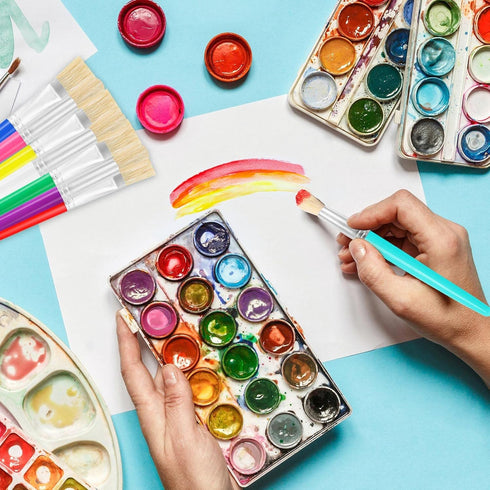 Paint Brushes for Kids, 8 Pcs Toddler Chubby Paint Brushes Bulk Set for Craft, Preschool Washable Kids Paint Brushes for Acrylic Paint Watercolor ...