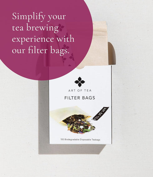 Art of Tea | Organic Green Pomegranate Tea| 50 Eco Friendly Pyramid Tea Bag Sachets...