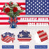2 Rolls 20 Yard Red White and Blue Ribbon Patriotic Star and Striped Wired Ribbon Royal Blue USA Ribbon DIY Crafts for 4th of July, Independence D...