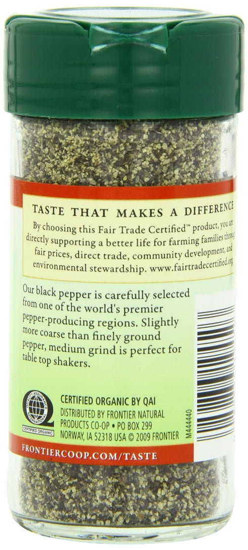 Frontier Natural Products Pepper, Og, Medium Black, Ft, 1.80-Ounce...