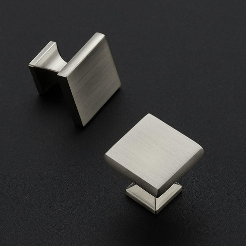 Home Expert 5 Pack Cabinet Knobs Kitchen Cabinet Knobs Silver Knobs for Dresser Drawers Brushed Kitchen Hardware for Cabinets Square Drawer Pulls...