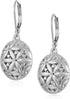 Napier Silvertone Textured Leverback Drop Earrings...