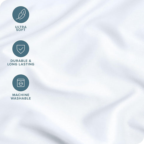 Bare Home Microfiber Pillow Cases - King Size Set of 2 - Cooling Pillowcases - Double Brushed - White Pillowcases 2 Pack - Easy Care (King Pillowc...