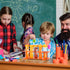 Weewooday 12 Pieces Jumbo Test Tubes with Stand Set, Primary Science Including 5 Pieces Jumbo Test Tubes, 6 Pieces Liquid Droppers Silicone and 1 ...