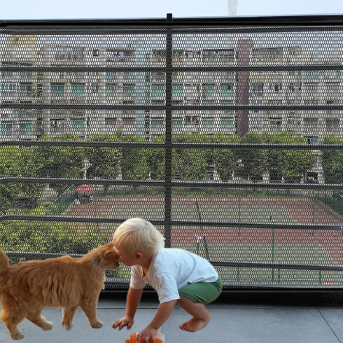 Banister Guard-10ft X 3ft Thick Balcony Safety Net for Kids Pet Balcony Guard Balcony Netting for Pets Rail Net for Balcony Apartment Cat Netting ...