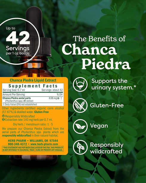 Herb Pharm Chanca Piedra Liquid Extract for Urinary System Support, 1 Fl Oz...