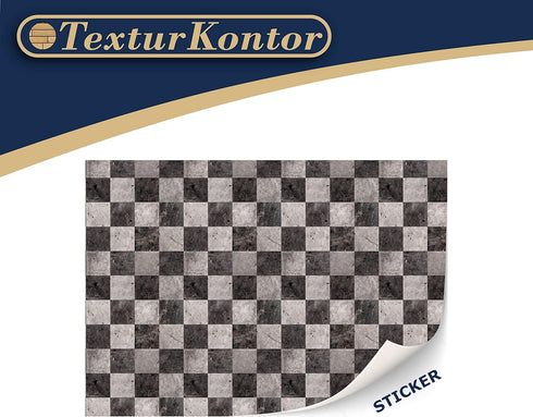 3 Sheets Self Adhesive Floor Tiles for Dollhouse 1:12 Scale (Checkerboard Pattern Marble)...