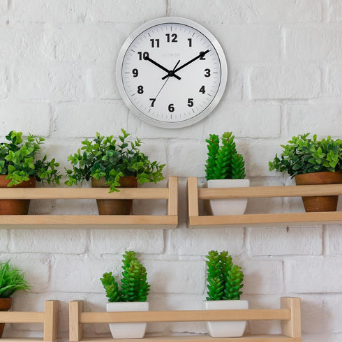 La Crosse Clock 404-2626 10-in. Nash Analog Quartz Wall Clock...