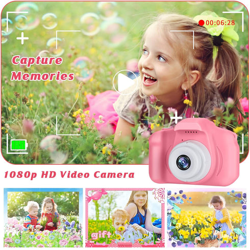 Kids Camera for Boys and Girls, SINEAU Digital Camera for Kids Toy Gift, Toddler Camera Birthday Gift for Age 3 4 5 6 7 8 9 10 with 32GB SD Card, ...