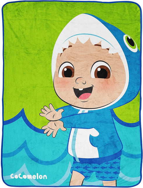 Jay Franco Cocomelon JJ Baby Shark Kid's Plush Throw Blanket - 46" x 60" Soft Fleece Blanket for Toddlers, Cozy, Fade Resistant...