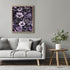 Posterizer 1 pcs-black background and purple flowers-chic wall art-Floral & Botanical Art-Abstract & Modern Art-Decor for Home & Office- UNFRAMED ...