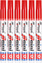 6 Count Red Paint Pens,Permanent Paint Pens,Never Fade Medium Tip Oil Based Paint Markers Pens,Waterproof And Quick Dry Markers for Metal,Stone,Pl...