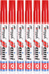 6 Count Red Paint Pens,Permanent Paint Pens,Never Fade Medium Tip Oil Based Paint Markers Pens,Waterproof And Quick Dry Markers for Metal,Stone,Pl...