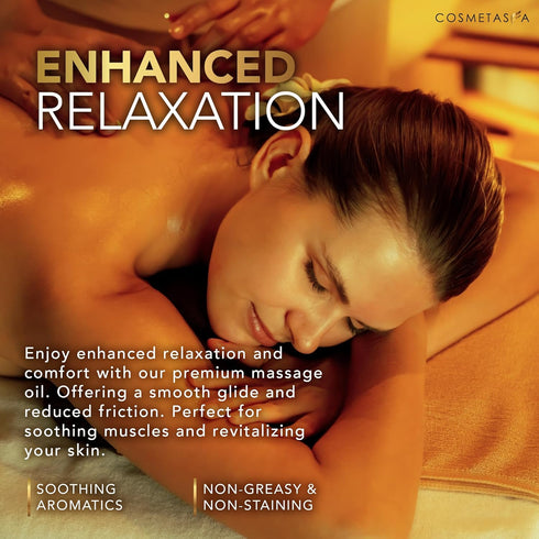 Natural Nourishing Massage Oil with Massage Roller Ball - Therapeutic Citrus & Coconut Massage Oils with Rejuvenating, Hydrating & Aromatic Essent...