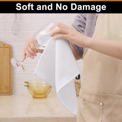 Homaxy 100% Cotton Kitchen Towels and Dishcloths Sets - Waffle Weave Soft and Absorbent Dish Towels - 8 Pack Quick Dry Dish Towels and Dishcloths ...