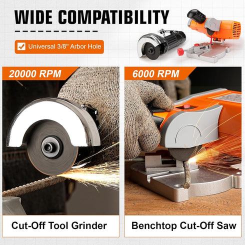 10 Pack 2 Inch Die Grinder Cut Off Wheels Mini Metal Cutting Disc 2'' x 1/16'' x 3/8'' Arbor Cutting Wheels for Angle Grinder Cut Off Tool Metal S...