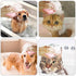 Dog Cat Bath Brush Comb Silicone - Dog Bath Brush Scrubber Pet Brush Bath Brush For Cats Dogs With Soap Dispenser Grooming Cleaning (Pink)...
