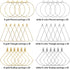 120 pcs Stainless Steel Beading Hoop Earring Finding Earring Components,Triangle Earring Scallop Earring Round Hoop Earring for DIY Jewelry Making...