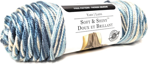 Loops & Threads Soft & Shiny Yarn, 1 Ball, Blue Moon, 4 ounces......