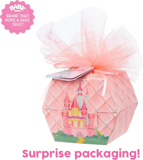 Baby Born Surprise Small Dolls Series 9 - Unwrap Surprise Collectible Baby Doll with 3 Water Surprises, Princess-Themed Dress, Color Change Diaper...