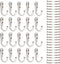 Eboot 20 Pcs Small Coat Hook Single Robe Bathroom Towel Hooks Single Coat Hanger with 50 Pieces Screws for Bags, Hat, Cap, Scarf, Cup...