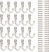 Eboot 20 Pcs Small Coat Hook Single Robe Bathroom Towel Hooks Single Coat Hanger with 50 Pieces Screws for Bags, Hat, Cap, Scarf, Cup...