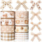 8 Rolls Bear Baby Shower Ribbon Boy 7/8 Inch Baby Craft Ribbon Bear Print Grosgrain Ribbon for Gift Wrapping Baby Shower Gender Reveal Party Diape...