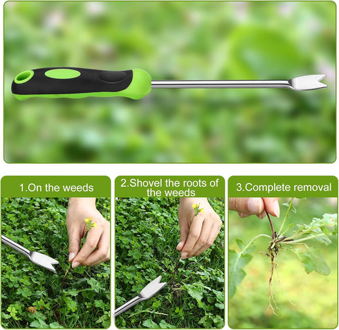 Hand Weeder Tool Garden Weeding Tool Gardening Weeder Tool with Ergonomic Handle, Stainless Steel Garden Lawn Farmland Transplant Gardening Plant ...
