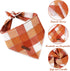 MR. CHUBBYFACE Fall Orange Plaid Dog Bandanas Reversible Triangle Bibs Scarf Accessories for Dogs Cats Pets...