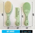 3 Piece Baby Hair Brush & Comb Set for Newborns- Soft Goat Bristle Hair-Brush, Silicone Bath Brush and Plastic Comb for Infant, Toddler, Kids - Ba...