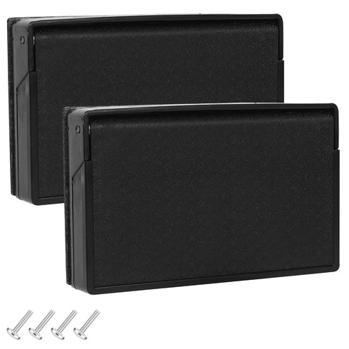 2-Pack RV Exterior Power Outlet Cover Plate (Black) - Weatherproof Seal for GFI/GFCI Receptacles, Durable Thermoplastic with Spring-Loaded Lid...