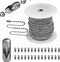 55ft Ball Bead Chain, 4.0mm Stainless Steel Ball Chain with 100 Pieces Connectors Clasps, Bulk Bead Chain Necklaces for Jewelry Making Supplies DI...