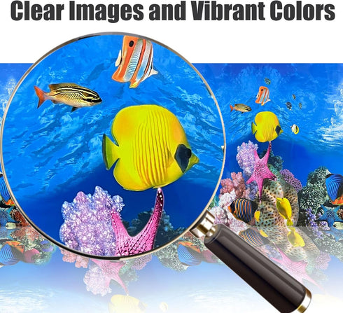 Aquarium Background Poster Water Plants 3D Coral Fish Tank Background Picture Double Sides Fish Tank Stickers 10 20 Gallon Tank 16"x 33"...