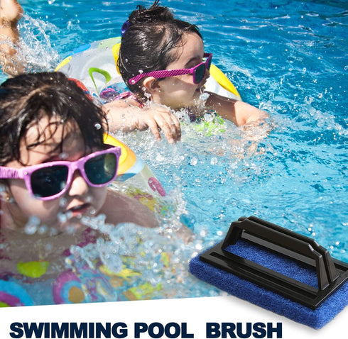 3 Pack Hand-Held Pool Scrub Brush Swimming Pool Brush Scrubbing Scouring Sponge Pad for Cleaning Pool Walls, Tiles, Floors & Steps - Surface Clean...