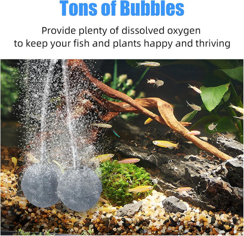 AQUANEAT Air Stones for Ponds 2 Inch,Aquarium Air Stones, Long Lasting Aerator Oxygen Diffuser Airstone, Air Pump Accessories for Aquariums, Fish ...