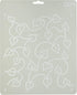 Quilting Creations Leaf Background Quilt Stencil White, 8.5 inch...