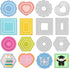 6 Styles Frame Metal Die Cuts Rectangle Die Cut Shapes Heart Cutting Dies for Card Making Different Shapes Metal Die Stencils Circle Embossing Tem...