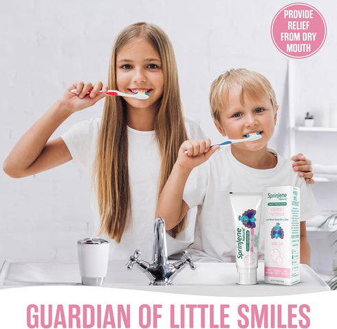 Sprinjene Kids Toothpaste Bubblegum Toothpaste Kids Fluoride Toothpaste SLS Free Cavity Protection Toothpaste with Patented Natural Formula 2 Pack...