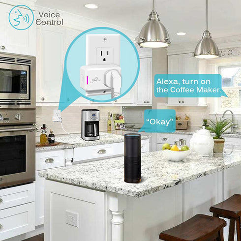 Jinvoo Smart Plug, Wireless Mini Outlet, Alexa socket, Smart Home Wi-Fi Outlet Works with Alexa,Echo and Google Home and IFTTT, App Control, No Hu...