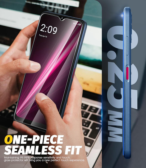 Orzero (4 Pack) Compatible for T-Mobile REVVL 6x 5G / REVVL 6 5G Tempered Glass Screen Protector, Protector De Pantalla 2.5D Arc Edges 9H HD Bubbl...