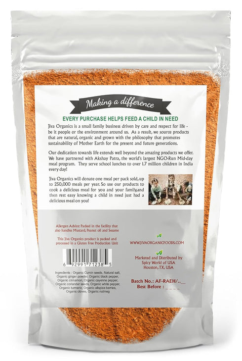 Jiva Organics Ras El Hanout Moroccan Seasoning 1.75 oz – Premium Spice Blend for Authentic Marinades & Rubs - Organic, Non-GMO...
