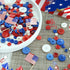 350-400 PCS 4th of July Buttons Ornament,Assorted Sizes Round Resin Buttons for Crafts Sewing Scrapbooks (Blue/red/White)...