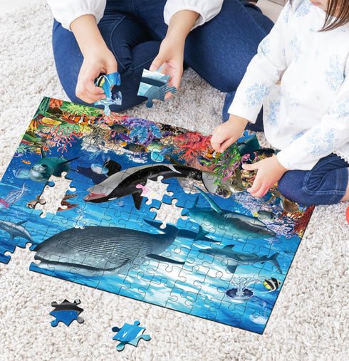 120 Pieces Puzzle for Kids Age 4-8 Underwater World Education Puzzle Toys Jigsaw Puzzle for Boys and Girls...