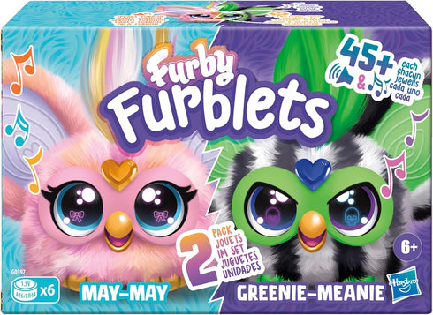 Furby Furblets Fierce & Fabulous 2 Pack, Greenie-Meanie & May-May with 45 Sounds Each, Electronic Plush Toys for Girls & Boys 6 Years & Up, Green/...